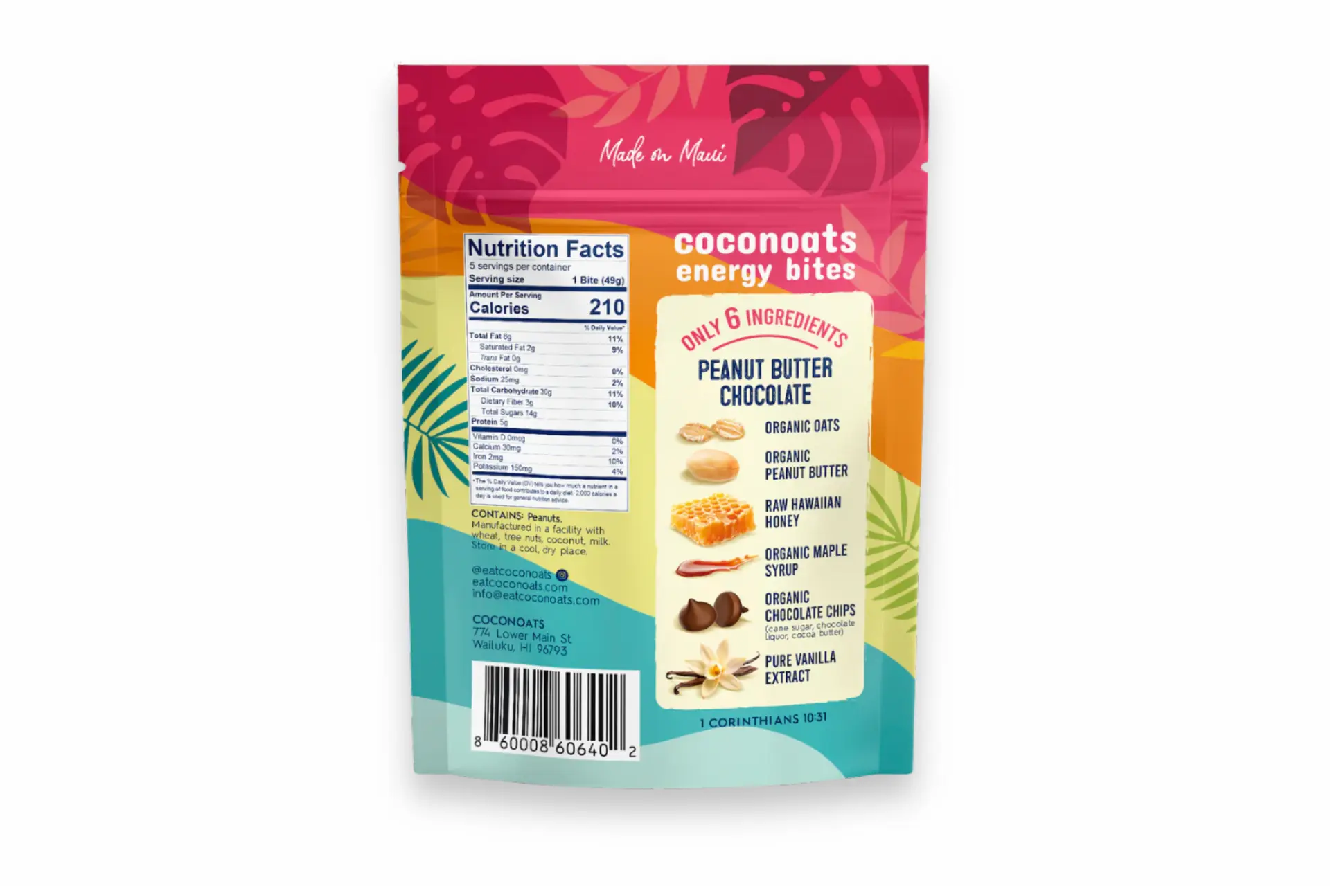 Coconoats Peanut Butter Chocolate Energy Bites 2