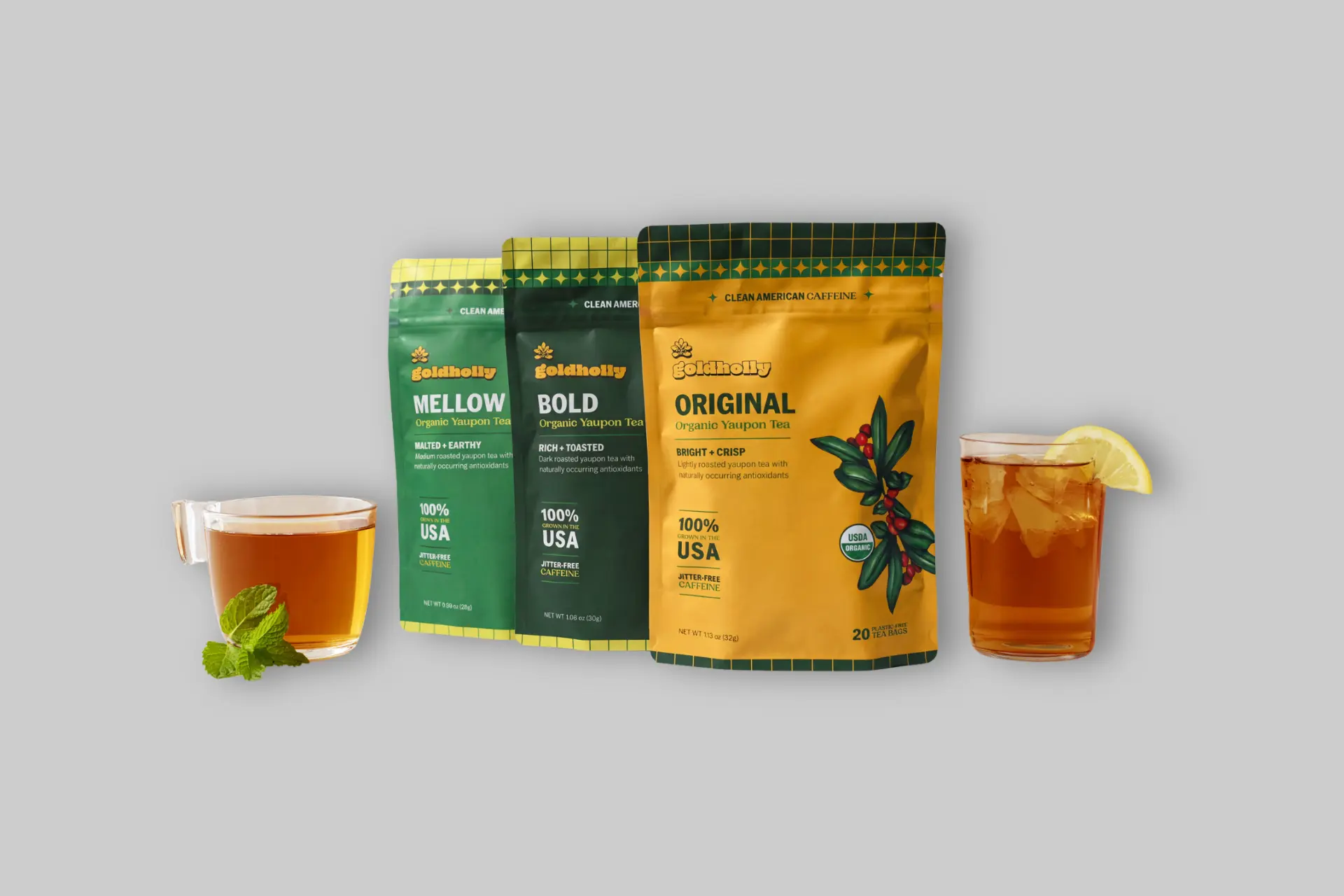 Goldholly Variety Bundle Organic Yaupon Tea