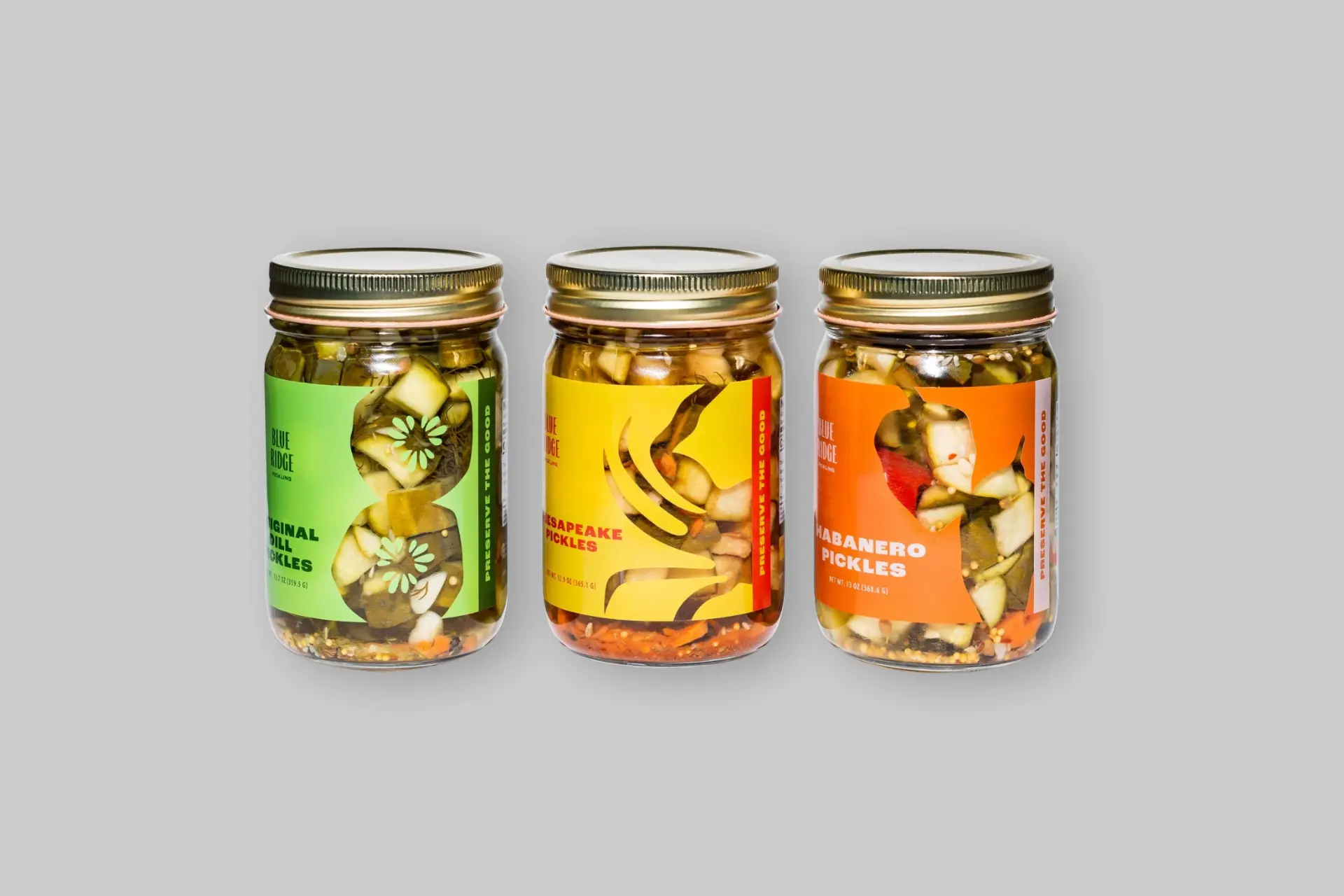 Jar of Blue Ridge Pickling Original Dill pickles featuring handcrafted Virginia-made refrigerator pickles with fresh dill and garlic. - Product Review