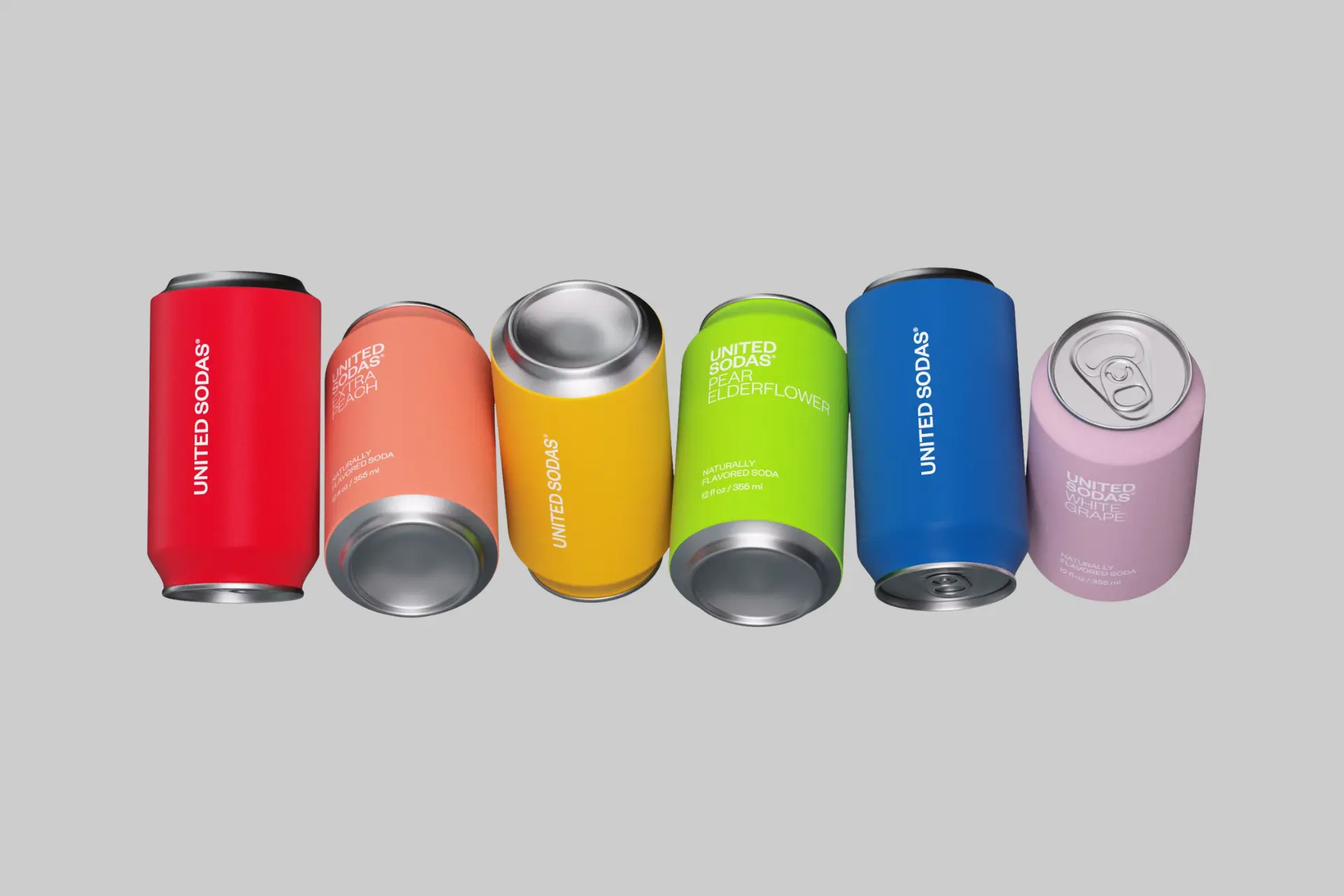 A vibrant display of United Sodas Best Sellers Variety Pack cans in their distinct minimalist, colorful design, showcasing various flavors. - Product Review